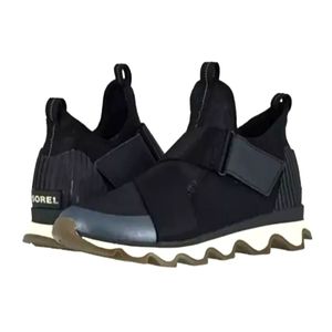 🔥Sorel 🔥 Kinetic Sneakers NL3374-010 Black/White Slip-On Shoes US 8